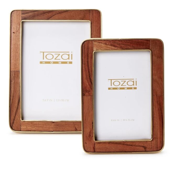 Wood Frame with Brass Edge