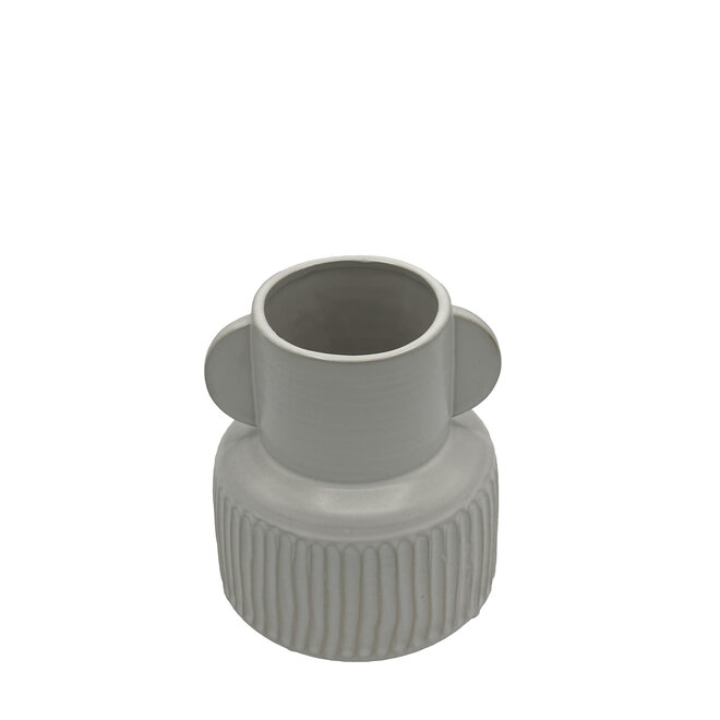 Stoneware Pleated Vase