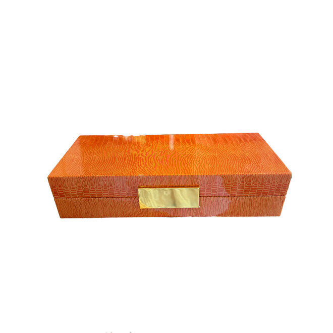 Orange Crocodile Box - 4x9