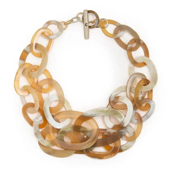 Horn Double Chain Necklace