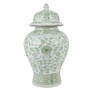 Soft Green Floral Jar