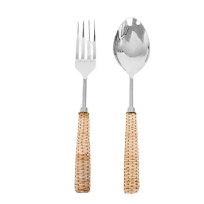 Basketweave Serving Utensils