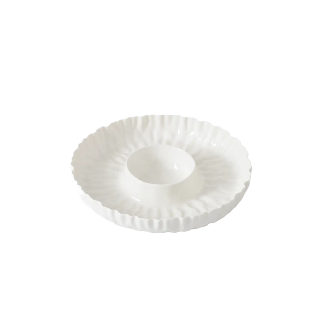 White Chip and Dip Bowl