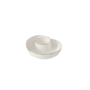 White Chip and Dip Bowl with Gold Trim