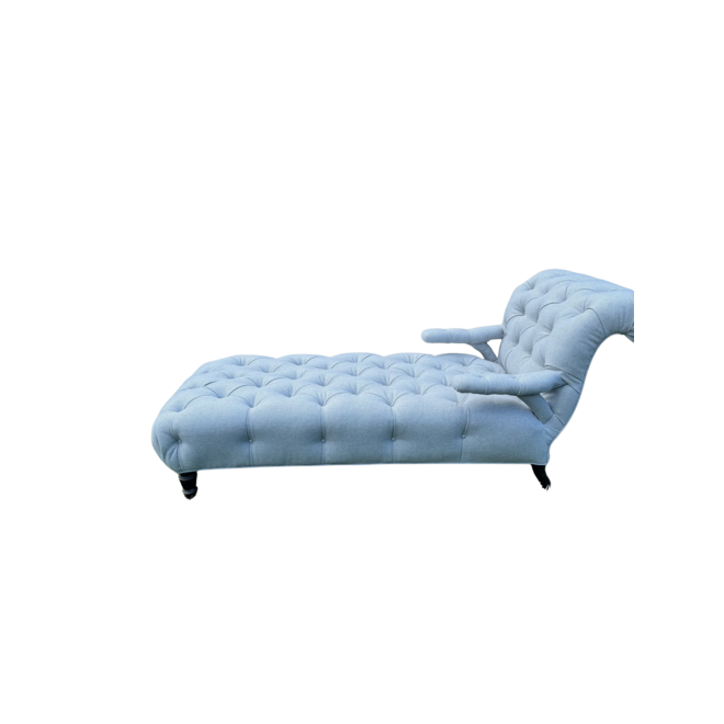 Tufted Blue Chaise