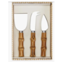 Two's Company Bamboo Cheese Knives - Set of 3