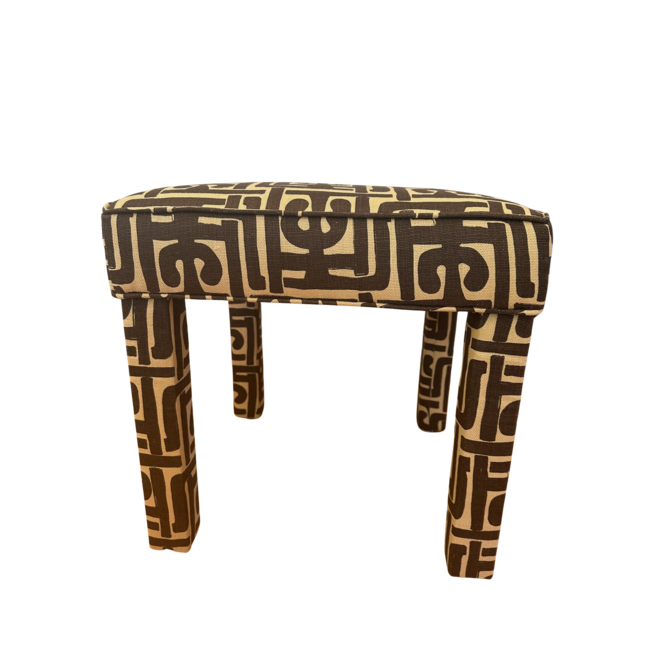 Pair Custom Upholstered Parsons Benches