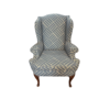 Wing Back Chair Custom Upholstered in Lulu DK