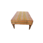 Custom Ottoman Covered in Brunschwig & Fils Savonnerie Velvet "Prussian & Garnet"