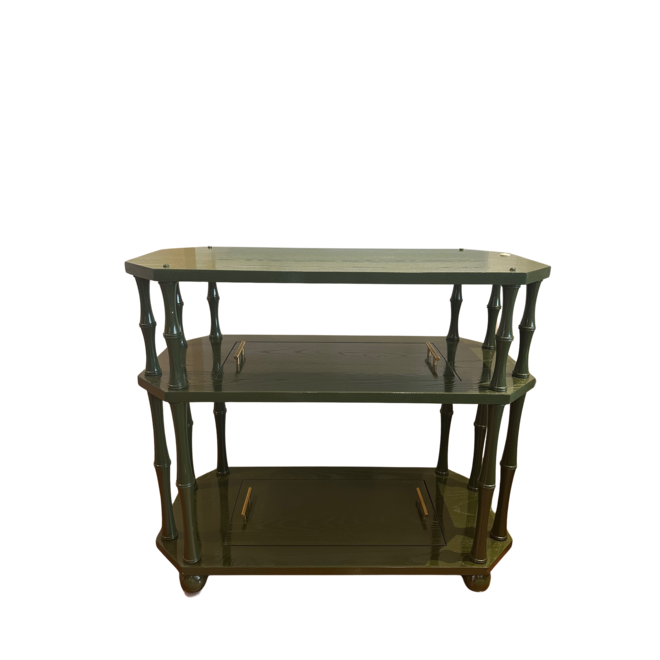 Dunes & Duchess Harbour Island Bar Cart with Removable Trays