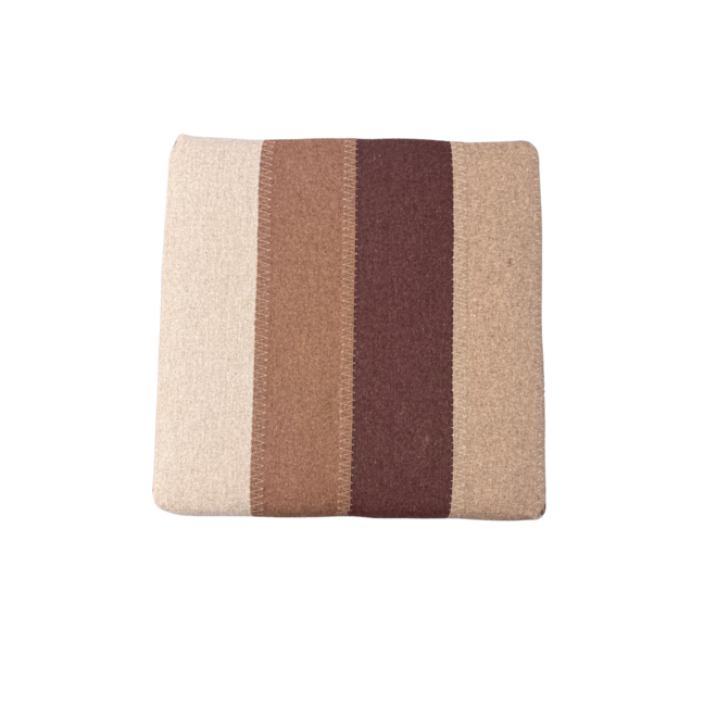 Pair of Custom Kravet Couture Striped Ottomans