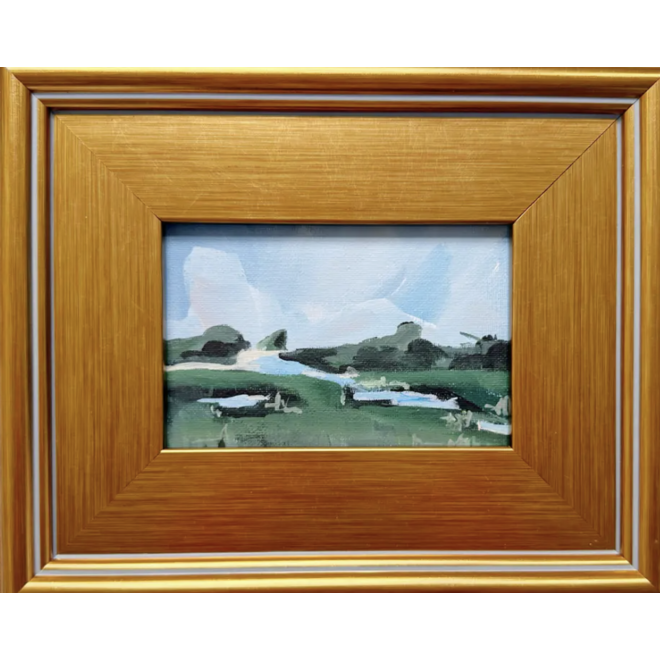 "Abstracted Marsh" Acrylic on Canvas Framed
