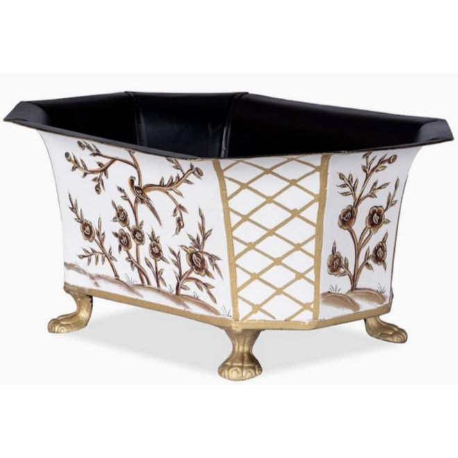 Ivory & Gold Chinoiserie Tole Planter