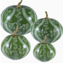 Extra Small Green with White Trellis Tole Pumpkin