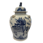 Large Blue and White Ginger Jar with Dragon Motif