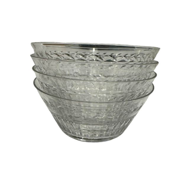 Set of 4 Vintage Etched Bowls