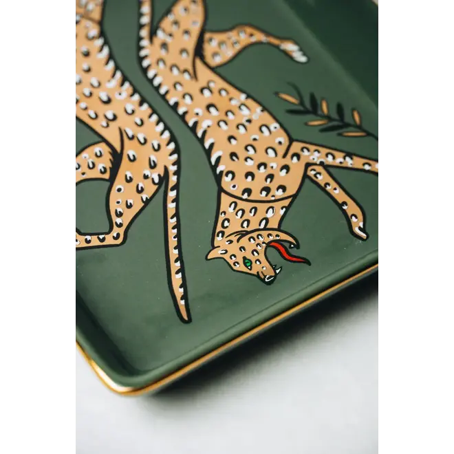 Duo Leopard Ceramic Tray