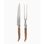 Laguiole Olivewood Carving Knife and Fork Set