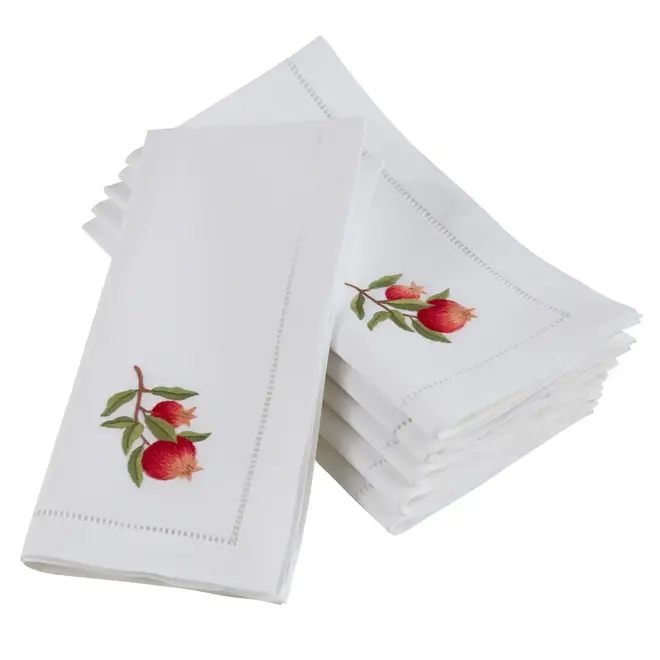 Embroidered Pomegranate Napkin