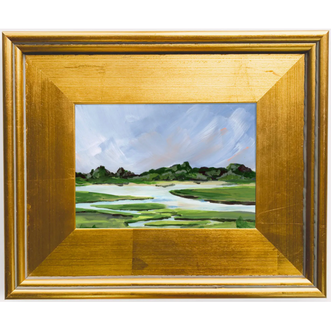 Tidal Marsh Painting in Gold Frame