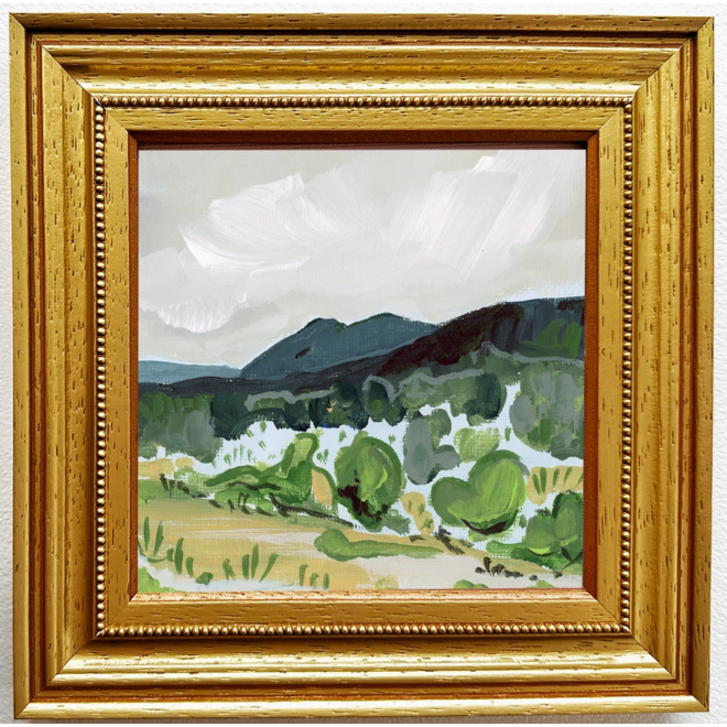 Mountain View Painting in Gold Frame