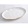 Oval Platter with Gold Rim