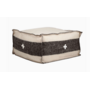 Swiss Army Pouf 24x24x13 Cream/Black - Unstuffed