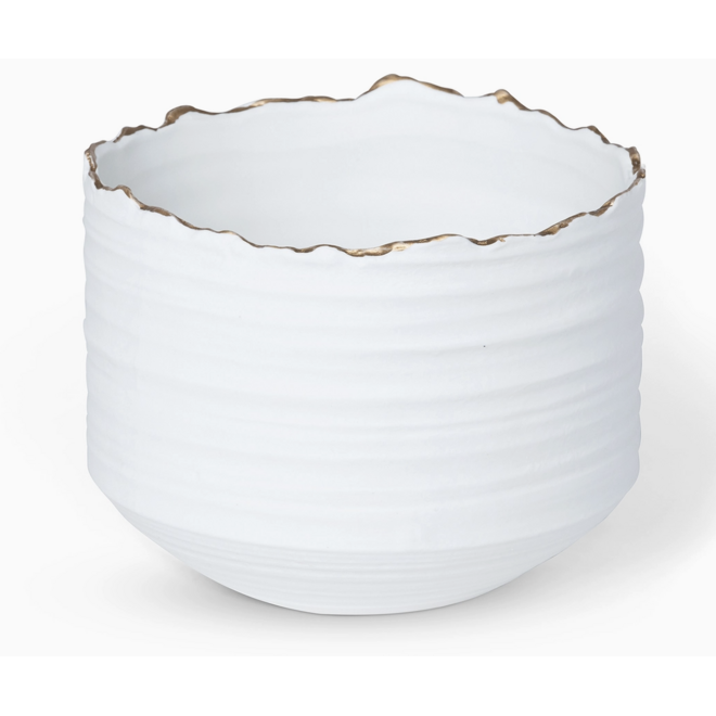 Gilded Organic Edge Pot 8"