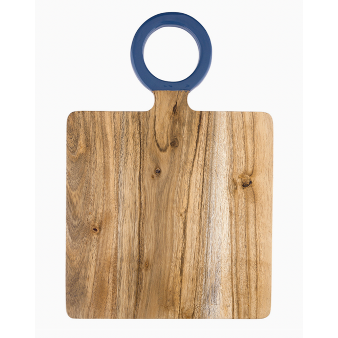 Blue Enamel Handle Wood Board