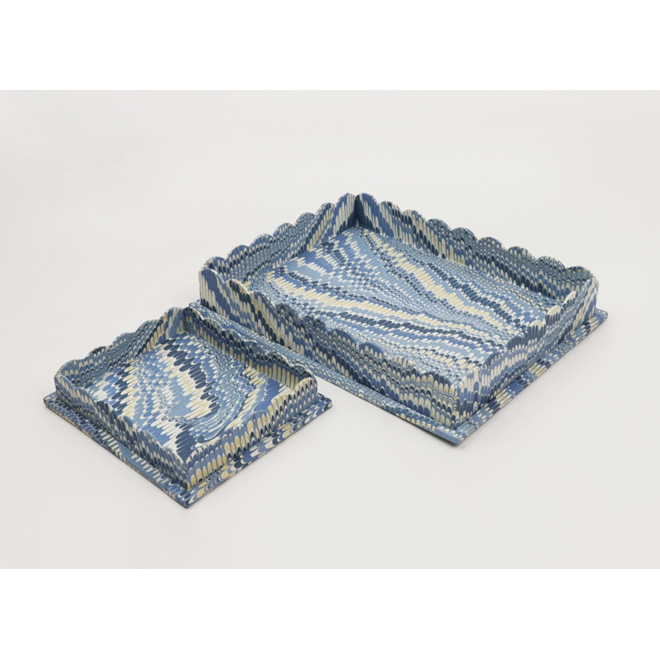 Scalloped Tray Set