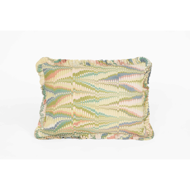 Marbled Ruffled Pillow, Moss Mountain