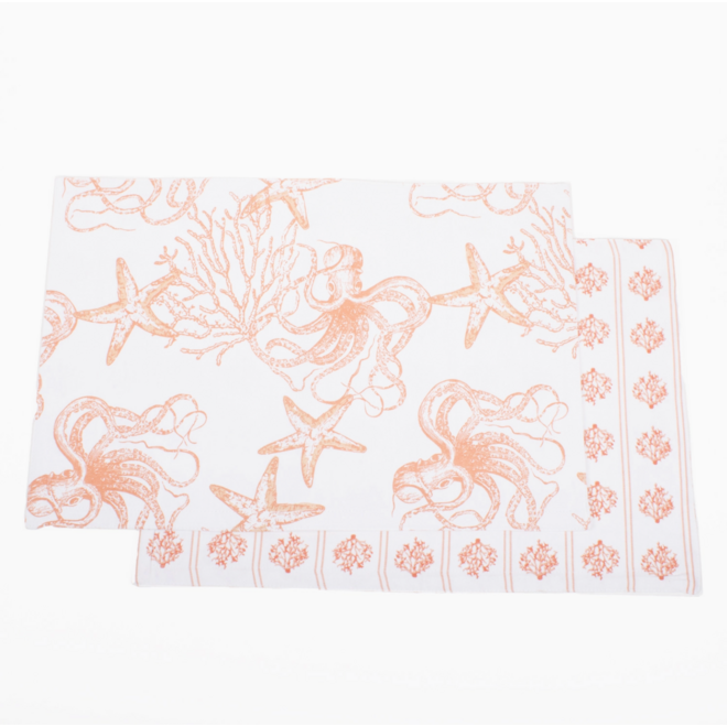 Set of Six Octopud Reversible Placemats