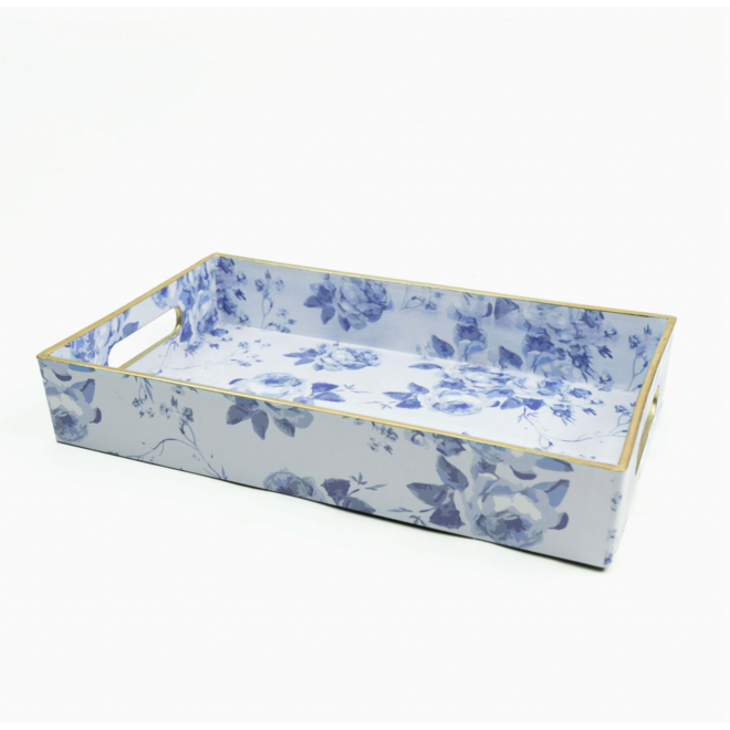 Blue Rose Vanity Tray