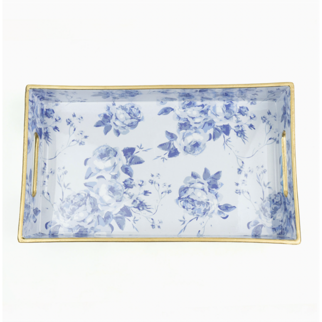 Blue Rose Vanity Tray
