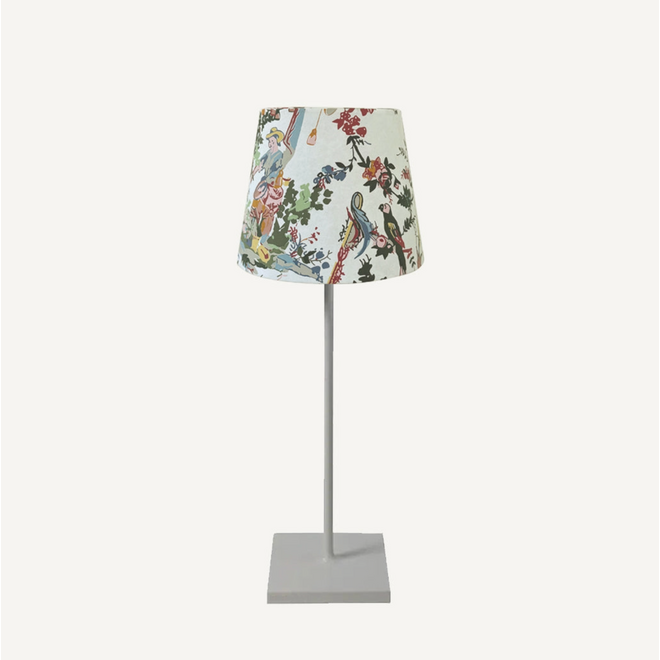 Rechargeable Lamp with Toile Paper Shade Cover