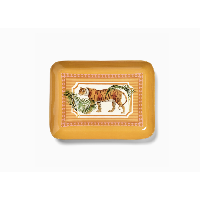Tiger Rectangular Enamel Tray