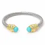 Turquoise Cable Cuff Bracelet