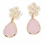 Pearl & Pink Teardrop Earrings