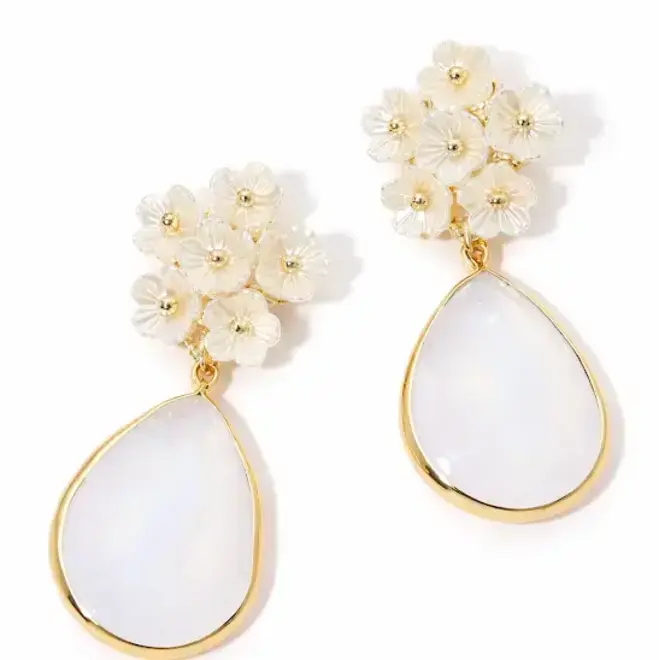 Pearl & Ivory Teardrop Earrings