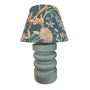 Spa Blue Lamp with Hydrangea Bird Shade