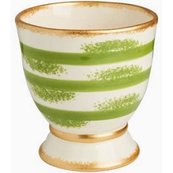 Green & White Cachepot - Small