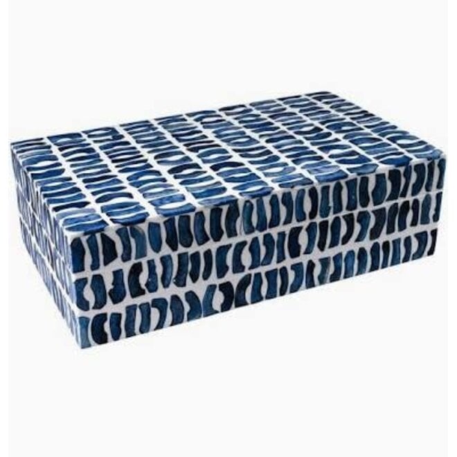Blue & White Bone Inlay Storage Box (Large)