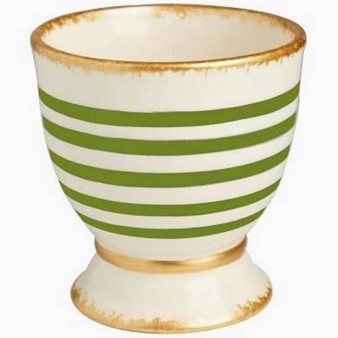 Green & White Cachepot - Small