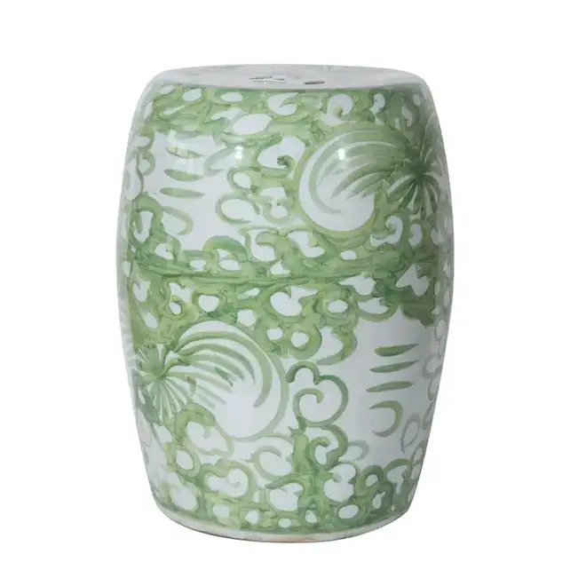 Green Porcelain Garden Stool