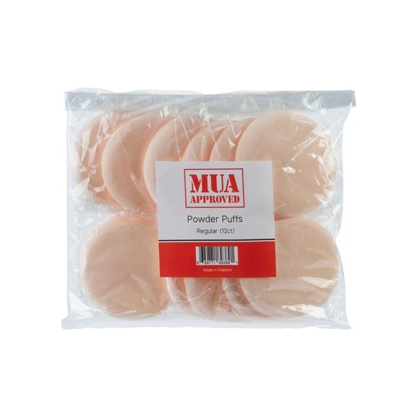 MUA Approved Powder Puffs (Peach) - 12 pack