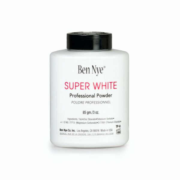 Ben Nye Super White Face Powder 3oz./85gm. Shaker Bottle