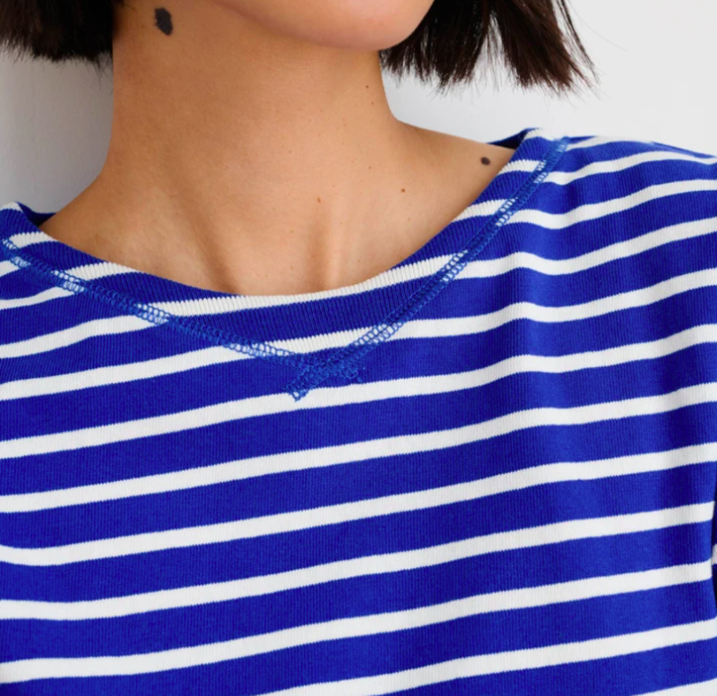 ALEX MILL LONG SLEEVE LAKESIDE STRIPE TEE