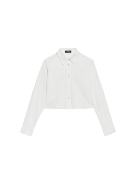 THEORY CLASSIC CROP BUTTON DOWN