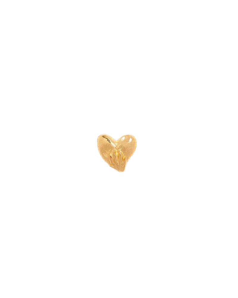 PAMELA LOVE SOLID GOLD HEART STUD