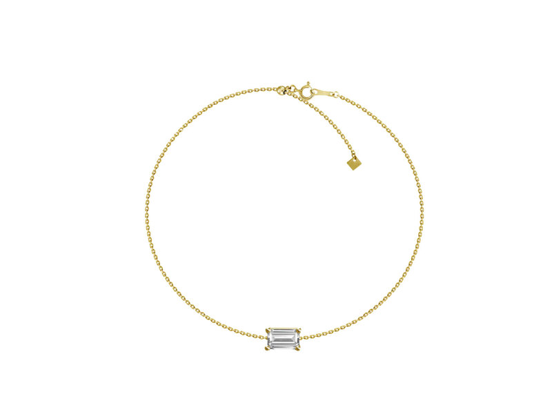HENRI NOEL Emerald-Cut Diamond Bracelet